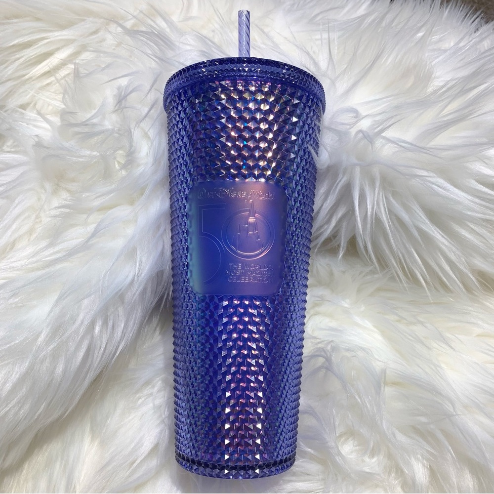 Starbucks Walt Disney World 50th anniversary tumblr iridescent blue/purple NWT - Picture 15 of 15